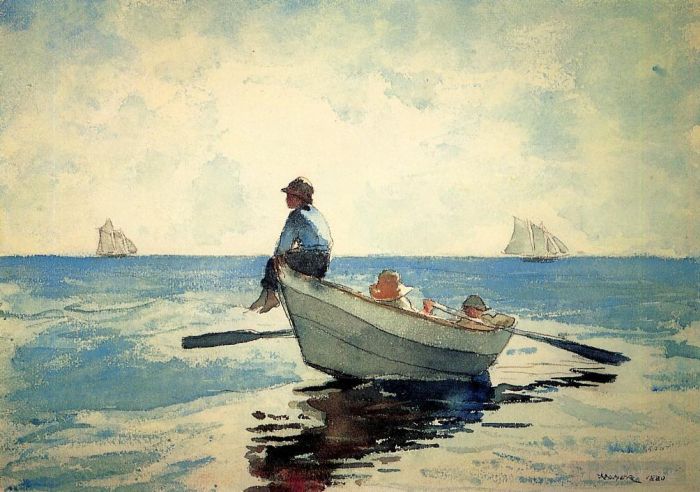 Winslow Homer Various Paintings - Boys in a Dory2