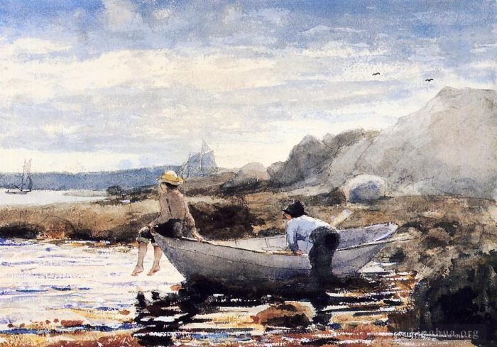 Winslow Homer Various Paintings - Boys in a Dory