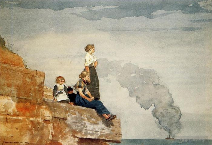 Winslow Homer Various Paintings - Fishermans Family aka The Lookout