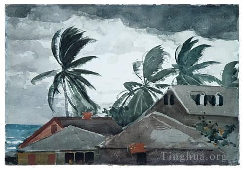Winslow Homer Various Paintings - Hurricane Bahamas