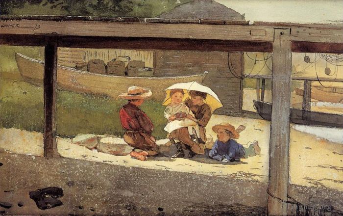 Winslow Homer Various Paintings - In Charge of Baby