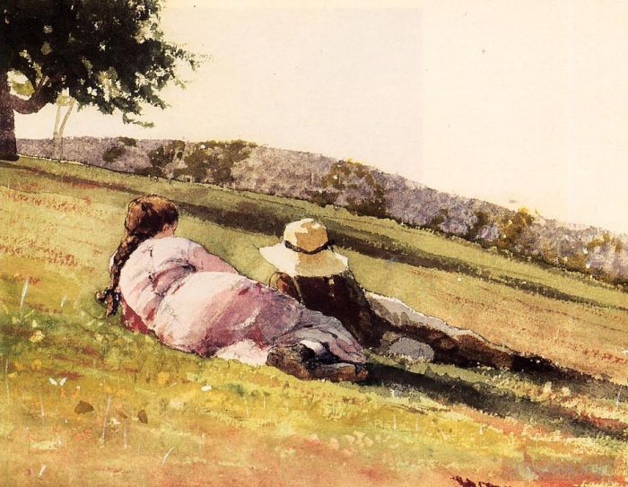Winslow Homer Various Paintings - On the Hill