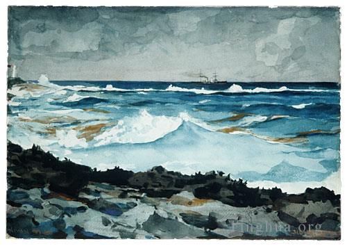 Winslow Homer Various Paintings - Shore And Surf Nassau