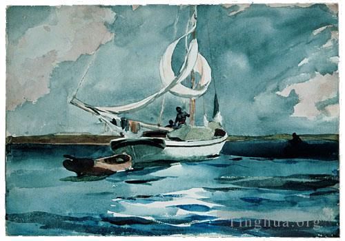 Winslow Homer Various Paintings - Sloop Nassau