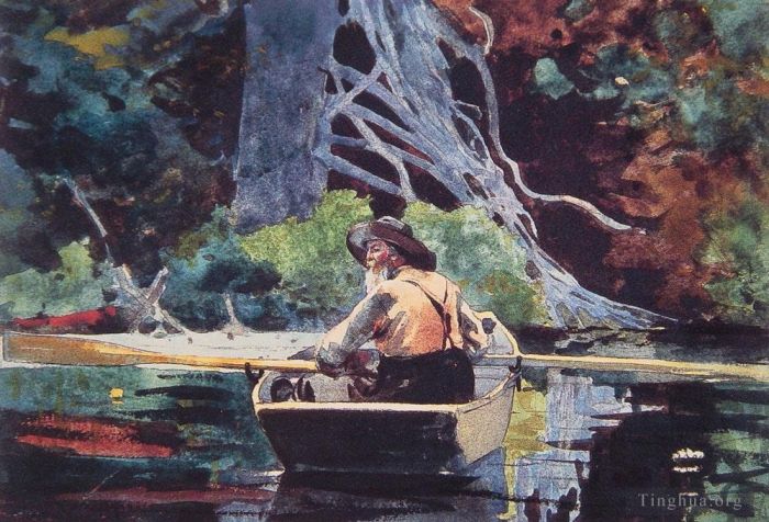 Winslow Homer Various Paintings - The Red Canoe