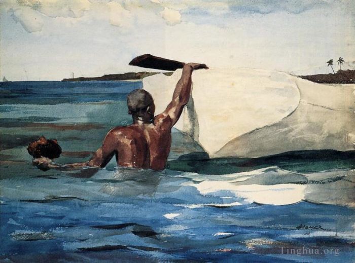 Winslow Homer Various Paintings - The Sponge Diver