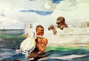 Artist Winslow Homer's Work - The Turtle Pond
