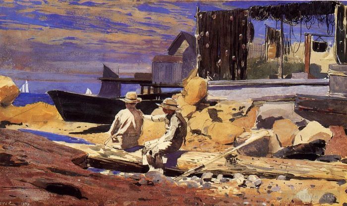 Winslow Homer Various Paintings - Waiting for the Boats