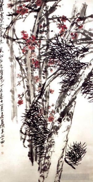 Artist Wu Changshuo's Work - Pine and plum blossom