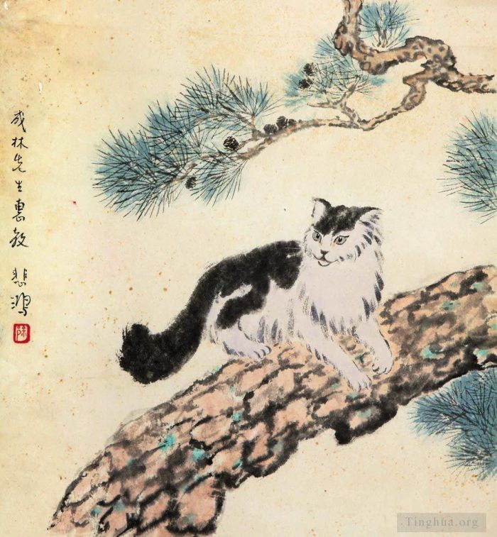Xu Beihong Chinese Painting - Xu Beihong cat