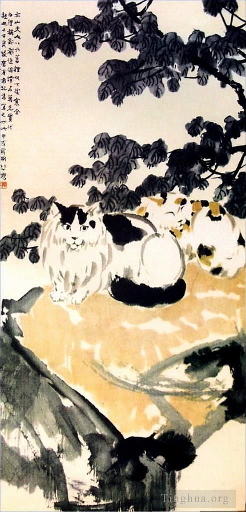 Xu Beihong Chinese Painting - A cat