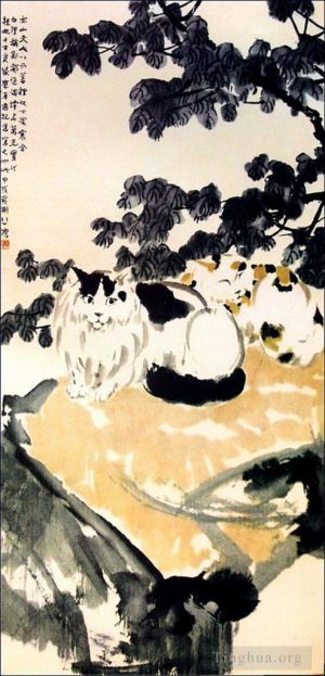 Artist Xu Beihong's Work - A cat