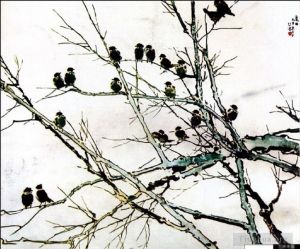 Artist Xu Beihong's Work - Birds on branch