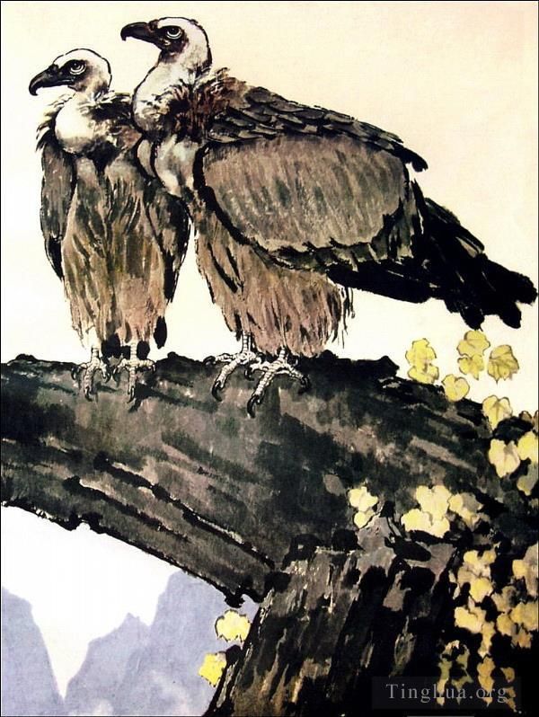 Xu Beihong Chinese Painting - Couple eagles