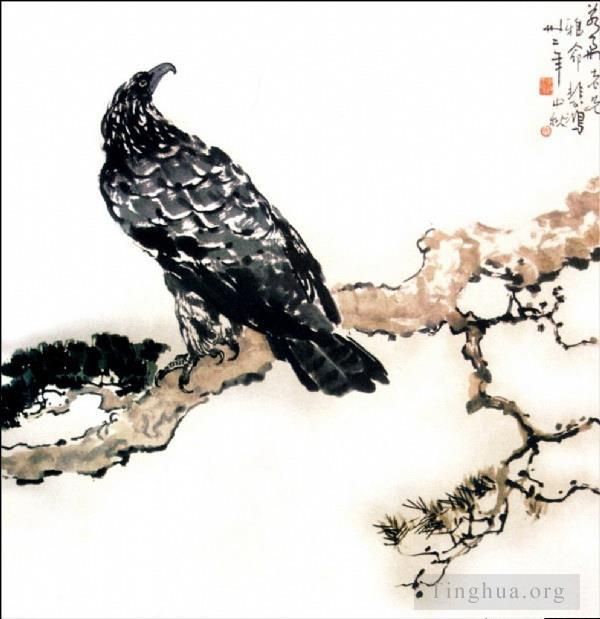 Xu Beihong Chinese Painting - Eagle on branch