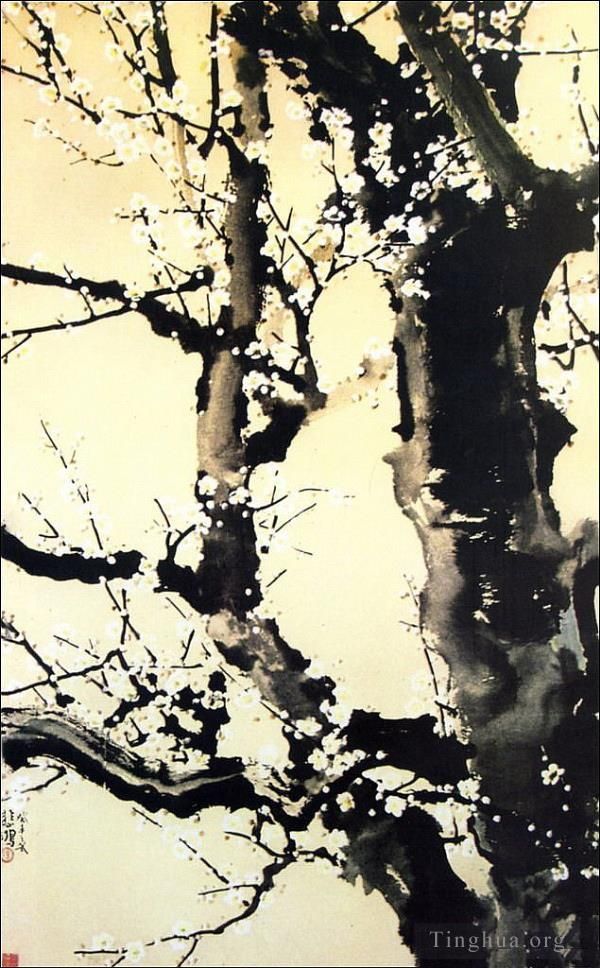 Xu Beihong Chinese Painting - Grey plum blossom