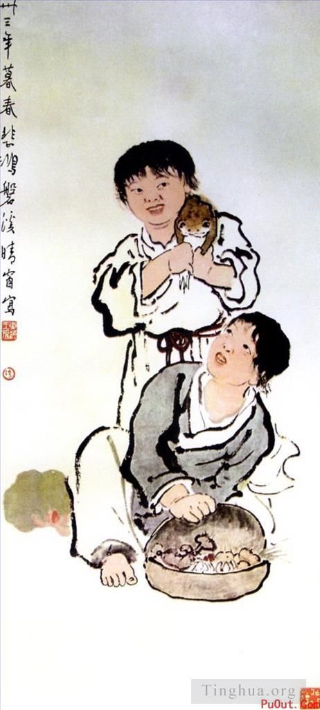 Xu Beihong Chinese Painting - Kids