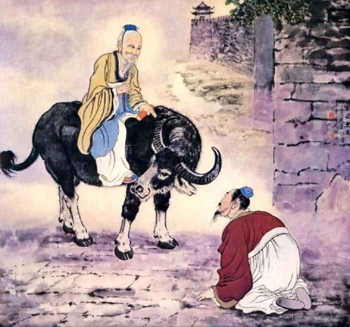 Xu Beihong Chinese Painting - The arrival of lao zi 1945