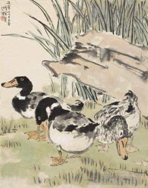 Artist Xu Beihong's Work - Three ducks 1938