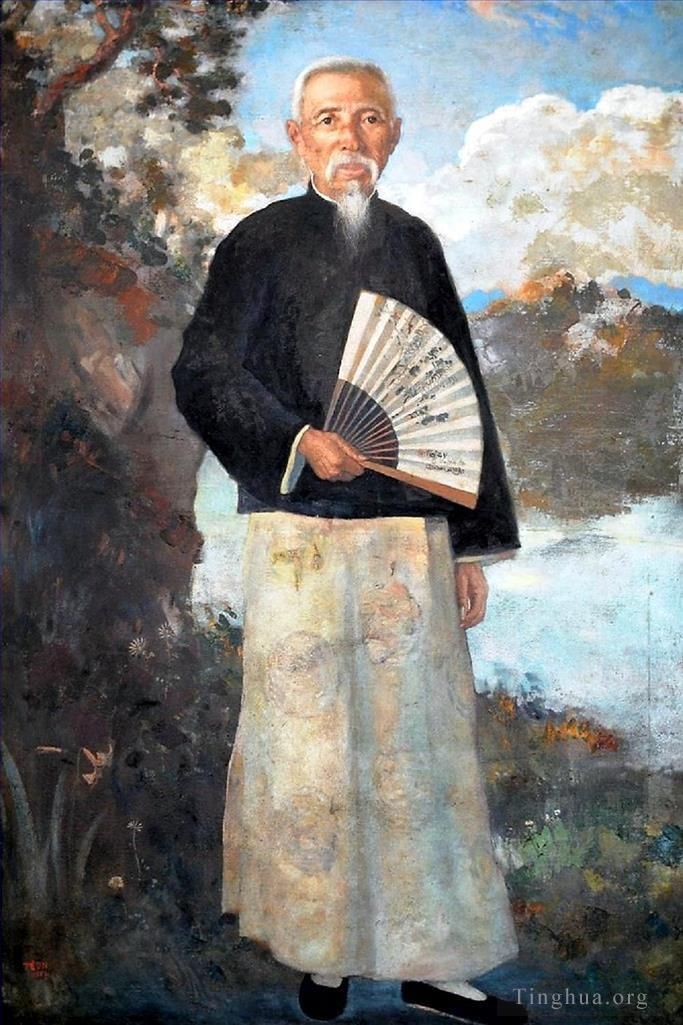 Xu Beihong Oil Painting - A portrait of lim loh