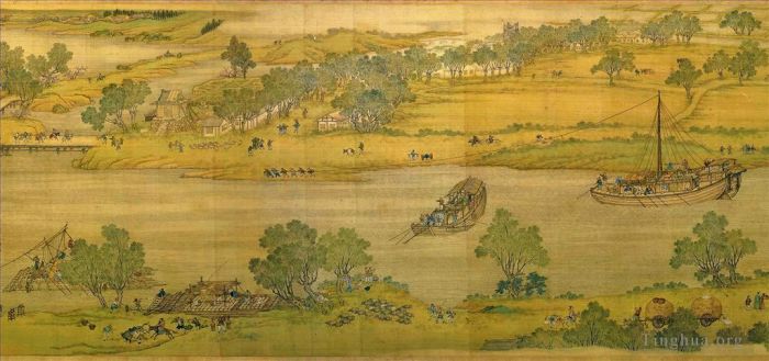 Zhang Zeduan Chinese Painting - Qingming Riverside Seene part 6