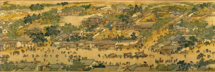 Zhang Zeduan Chinese Painting - Qingming Riverside Seene part 