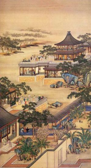 Antique Chinese Painting - Along the reiver part